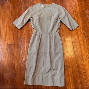 Curvy Madmen houndstooth tiny plaid wiggle pencil dress vintage quiet luxury